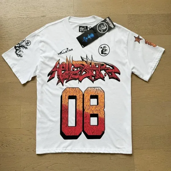 Hellstar x Aquasphere 08 Graphic Print White T-Shirt - 1