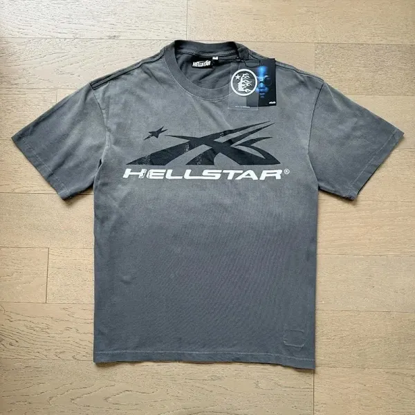 Hellstar Graphic Logo Gray T-Shirt - 1