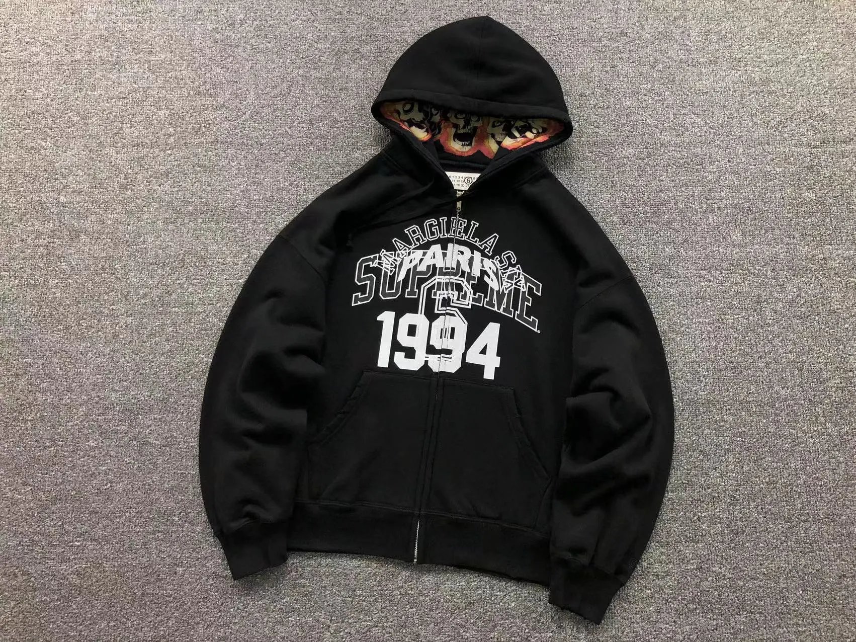 E573# Zip-Up Hoodie, Black