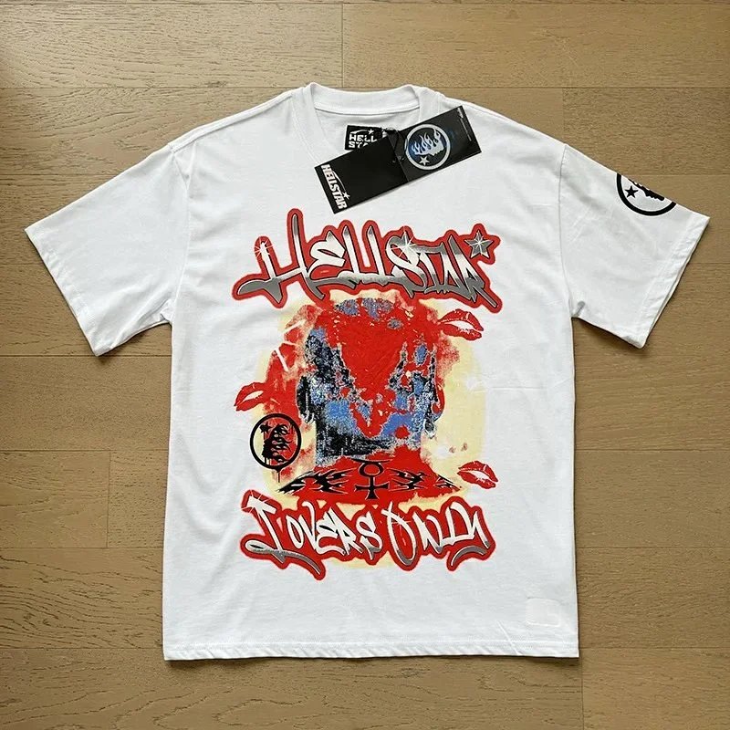 Hellstar Lovers Only Graphic Print White T-Shirt - 1