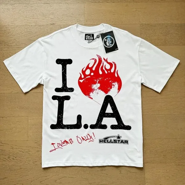 Hellstar I Love LA Lovers Only White T-Shirt - 1
