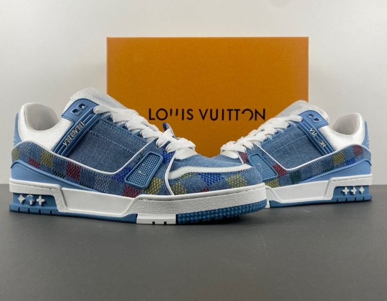 Louis Vuitton Blue Denim Sneakers