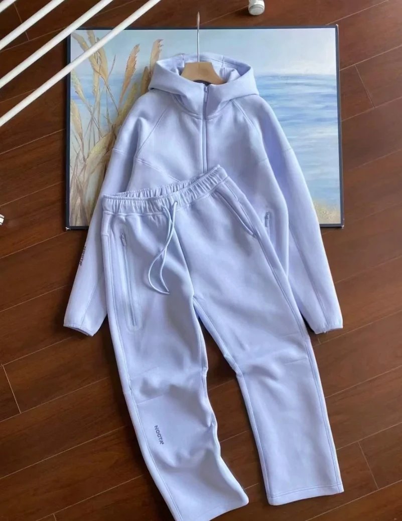 Light Purple Hoodie Set -14