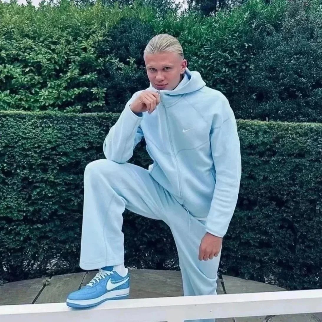 Nike Hoodies & Sweatshirts Hooded Sweatshirt — Nocta Tech Sky Blue Set