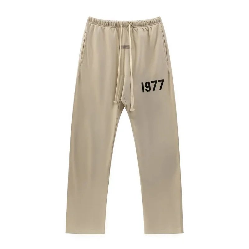 High Street Essentials 1977 Velvet Jogger Pants Unisex Ivory - Gallery Image 2 - Detailed View