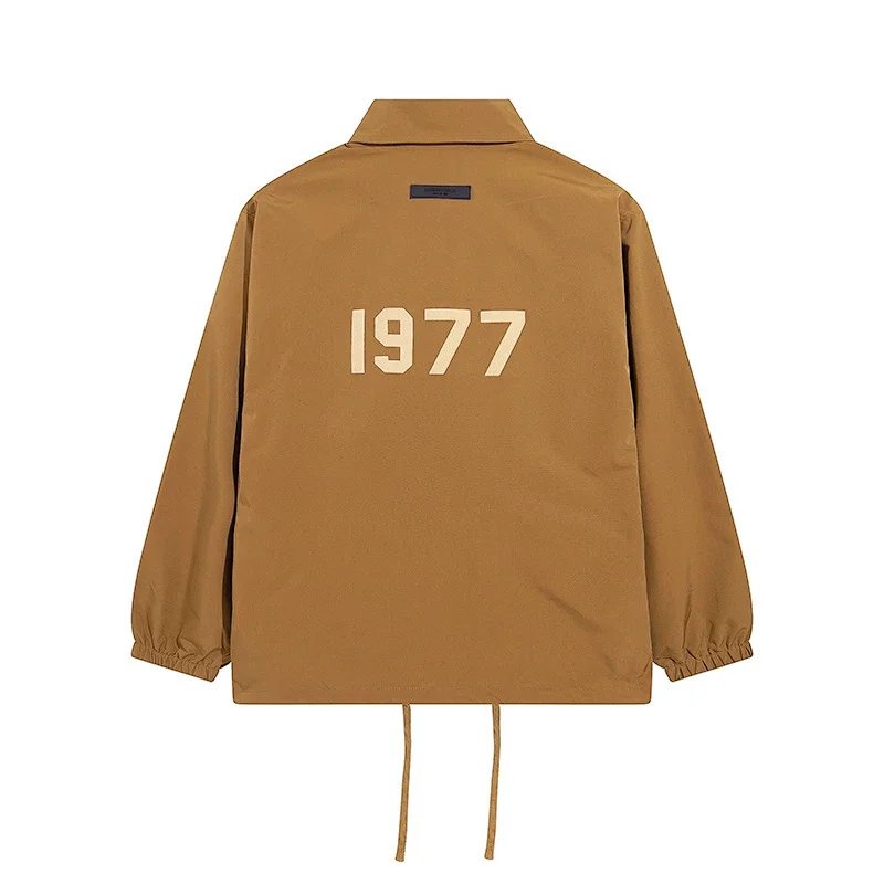 Unisex High Street Coach Jacket Fleece Print 1977 Black - Gallery Image 4 - Detailed View