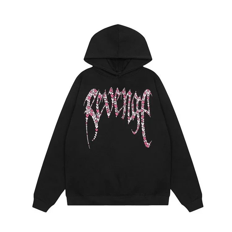 Gothic Fleece Hoodie Chestnut Brown - Gallery Image 13 - Detailed View