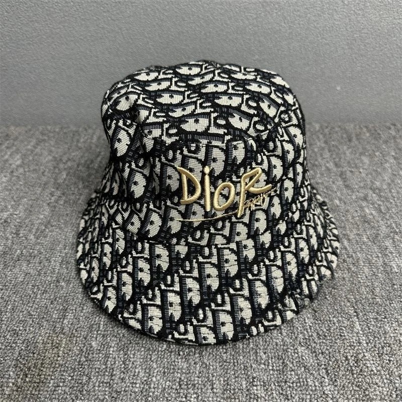 Dior Oblique Bucket Hat Black and White - 14