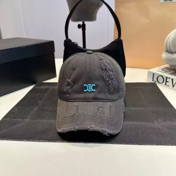 XC Distressed Denim Baseball Cap Gray - 1