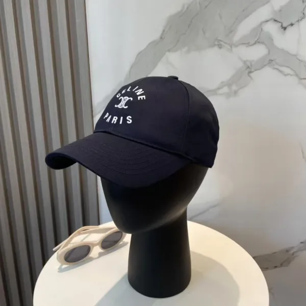 Celine Paris Logo Baseball Cap Navy - 1
