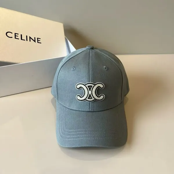 Celine Triomphe Logo Baseball Cap Gray - 1