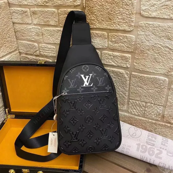 Louis Vuitton Monogram Empreinte Black Sling Bag Belt Bags - 1