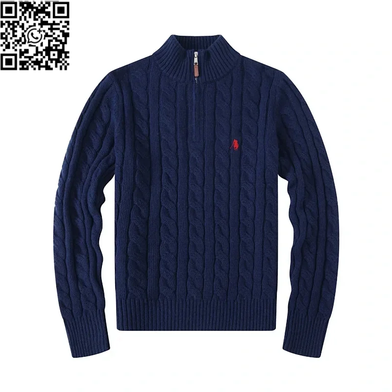 Men's Zip-Up Royal Blue Sweater *Top quality
