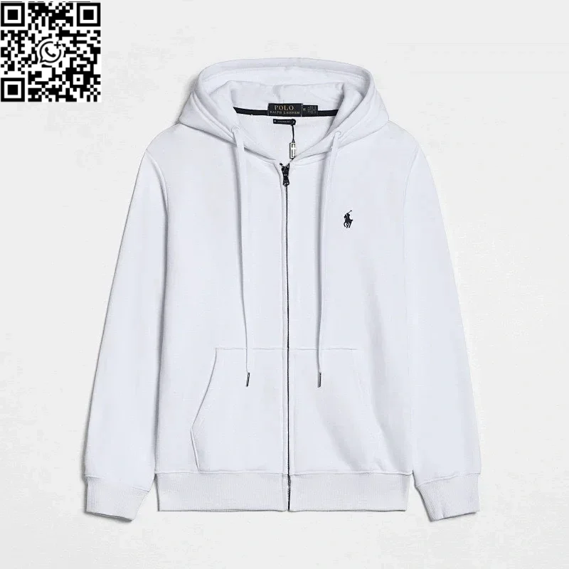 Best-Selling Zip-Up White Black Label (No Returns/Exchanges for Non-Quality Issues)
