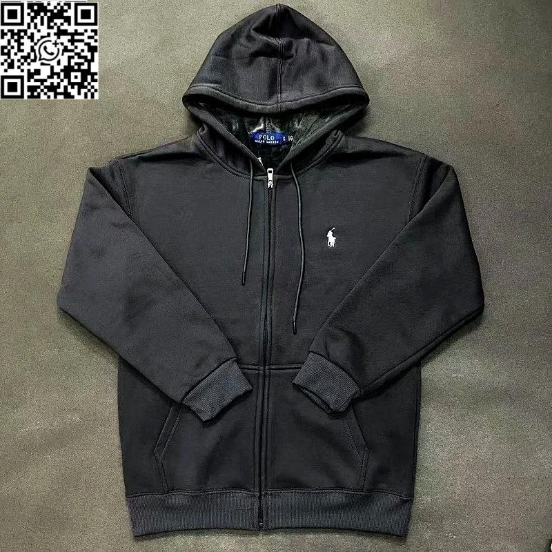 Zip-Up Black White Label *Top quality