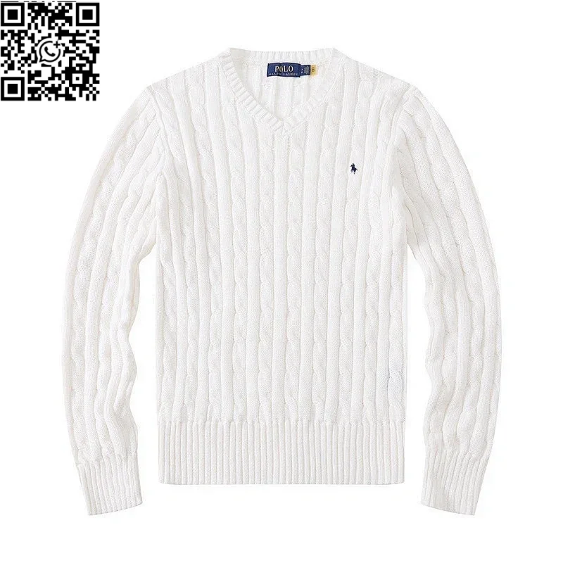 Women's V-Neck White Sweater *Top quality