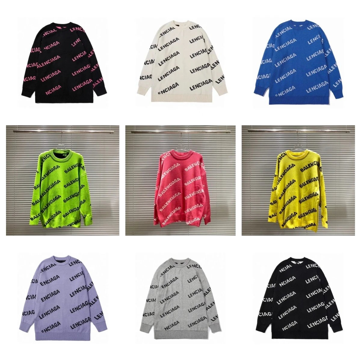 Balenciaga All Over Logo Sweater [24 styles]