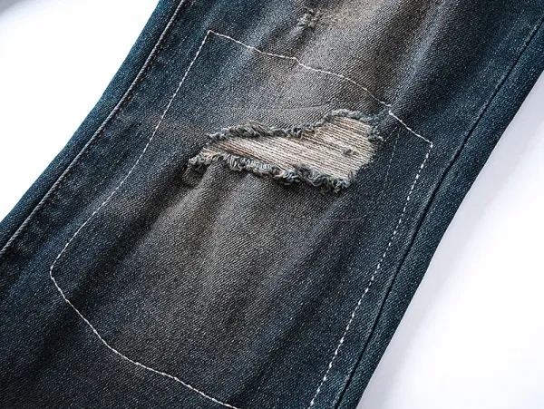 Purple Brand PU6010 Embroidered Patchwork Denim Jeans - 4