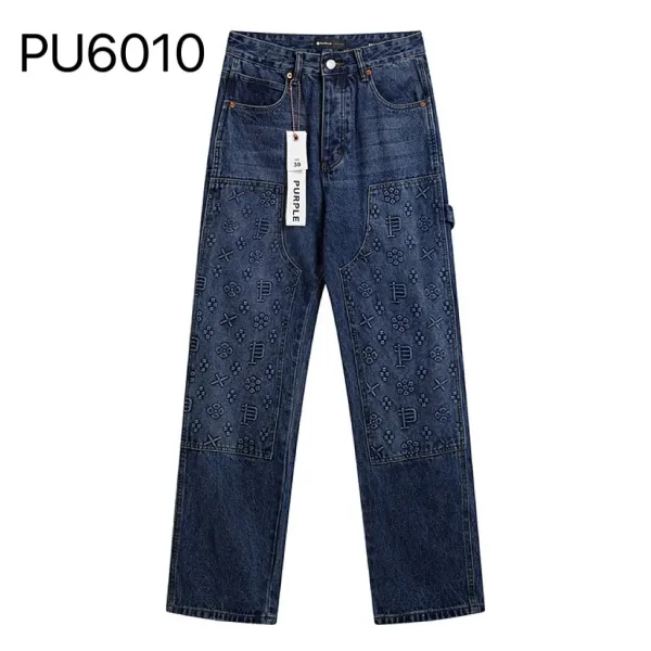 Purple Brand PU6010 Embroidered Patchwork Denim Jeans - 1