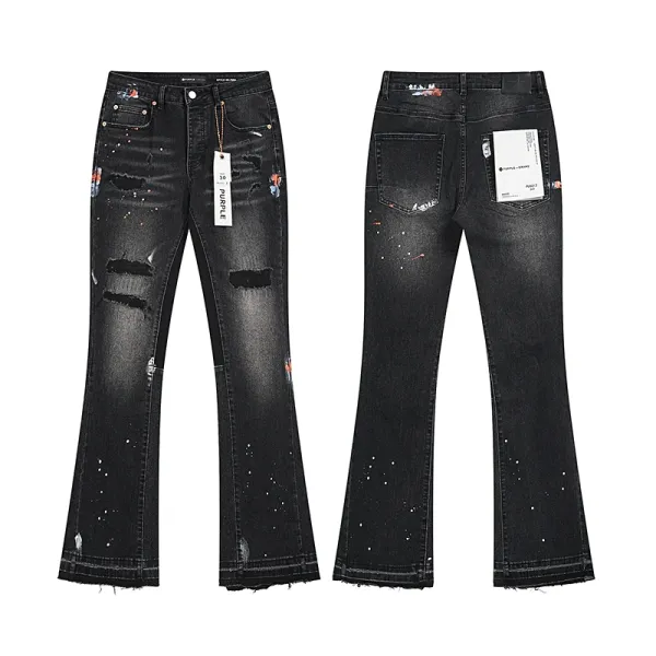 Purple Brand PU6010 Embroidered Patchwork Denim Jeans - 10