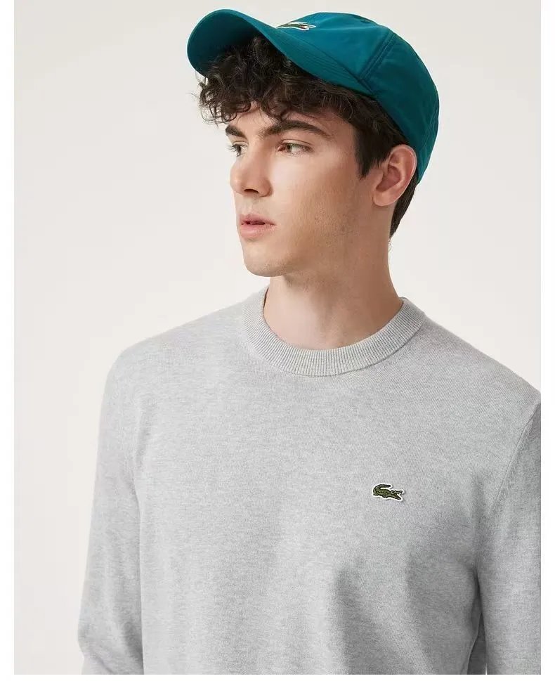 Lacoste Crocodile Graphic Sweatshirt White and Navy - 6
