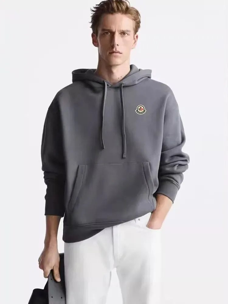 Moncler Logo Embroidered Crewneck Sweatshirt Black and White - 5