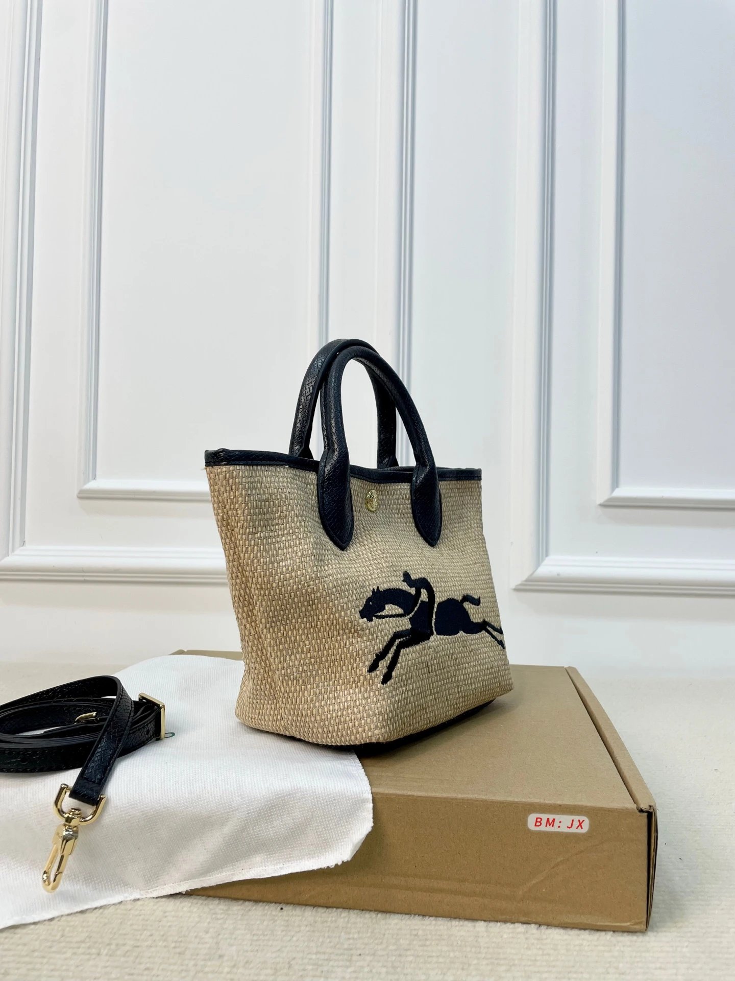Longchamp Le Pliage Cuir Mini Backpack Black / Gray / Beige - 4