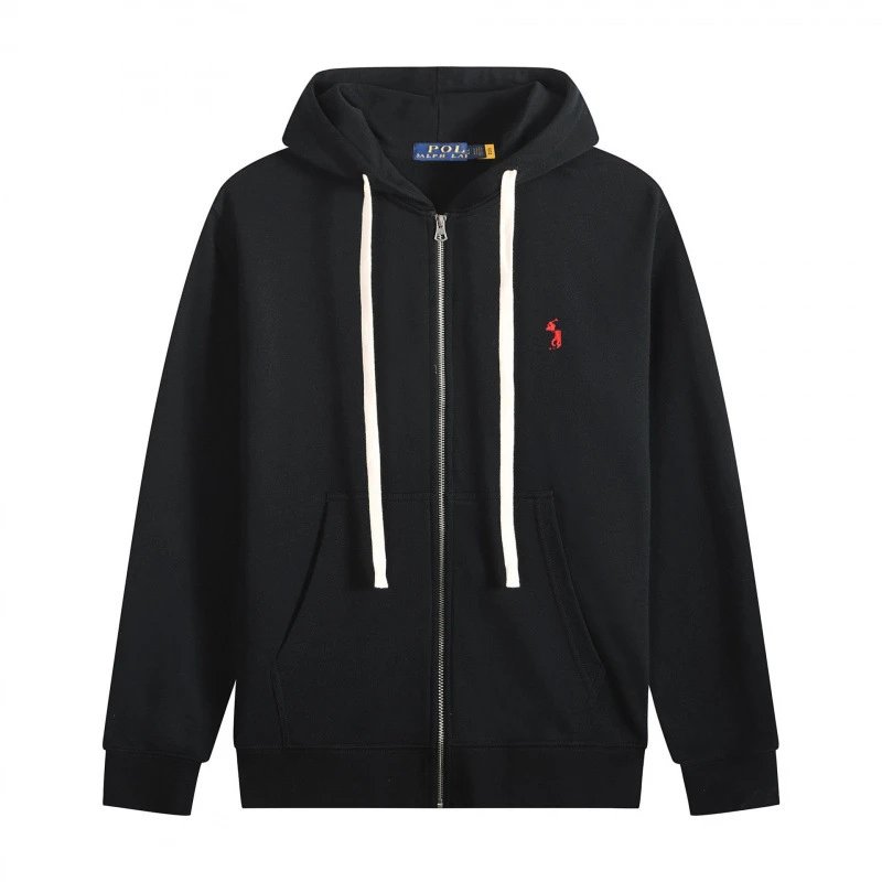[Zipper] White Drawstring Black Red Label