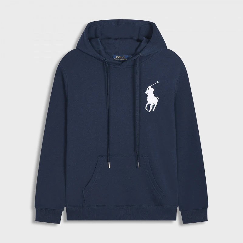 Pullover Large Horse Logo Royal Blue White Label