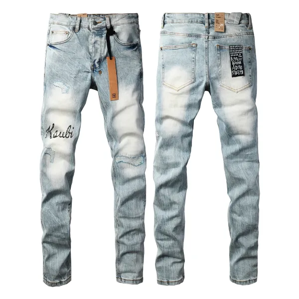 Ksubi Destroyed Washed Light Blue Jeans - 1
