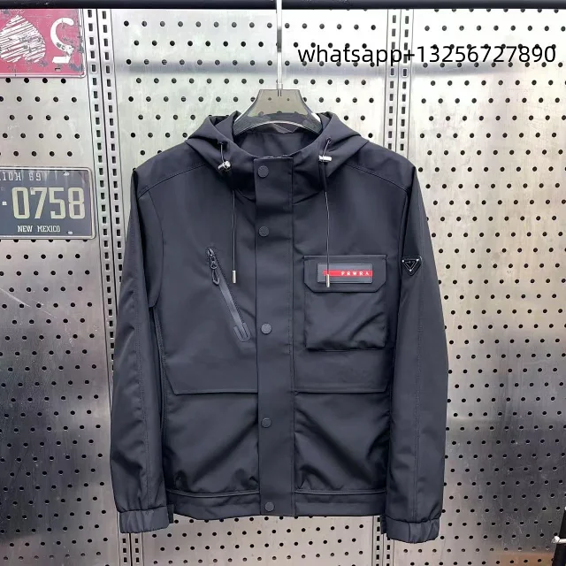Unbranded Jackets Hooded zip-up jacket with monogram print and contrast sleeve tape product detail image 4
