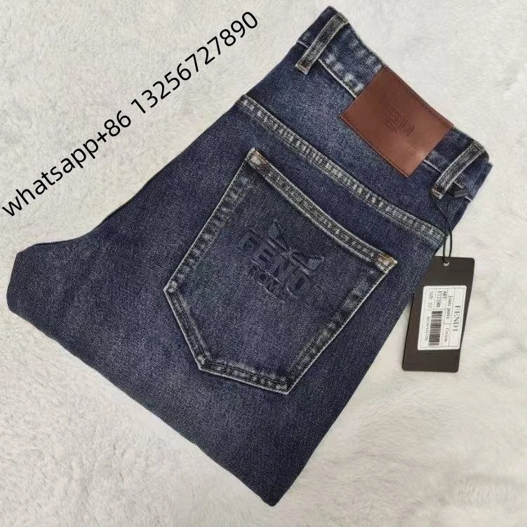 Fendi Denim Jeans Navy Blue - 1