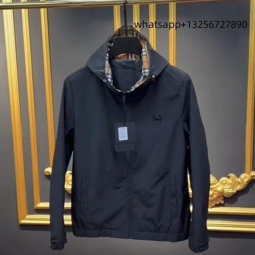 Unbranded Jackets Hooded zip-up jacket with monogram print and contrast sleeve tape — Burberry31