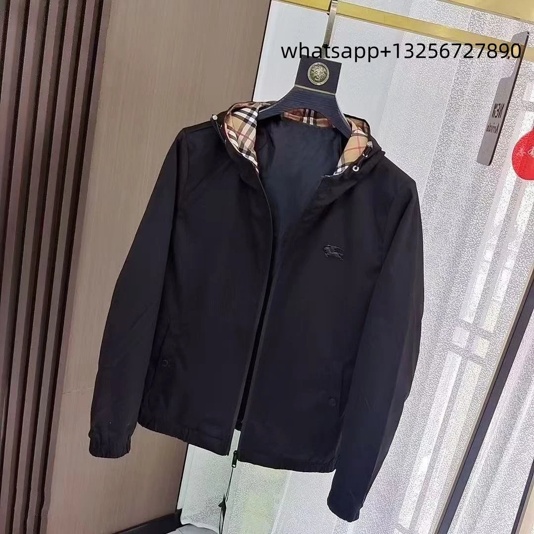 Unbranded Jackets Hooded zip-up jacket with monogram print and contrast sleeve tape — Burberry32