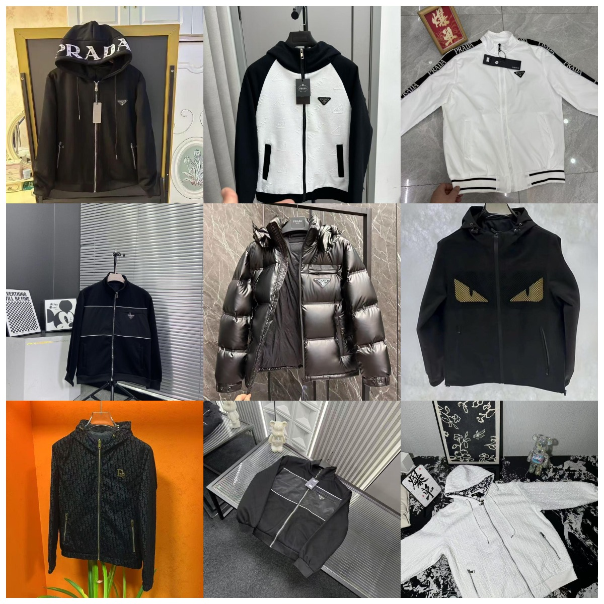 Prada Dior Fendi Jackets, Down