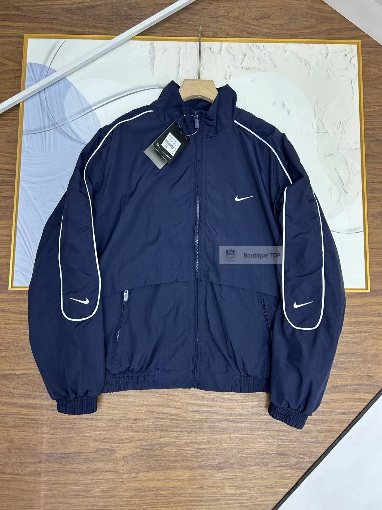 Nike Jackets Color-Block Zip-Up Jacket — 4-Blue Coat