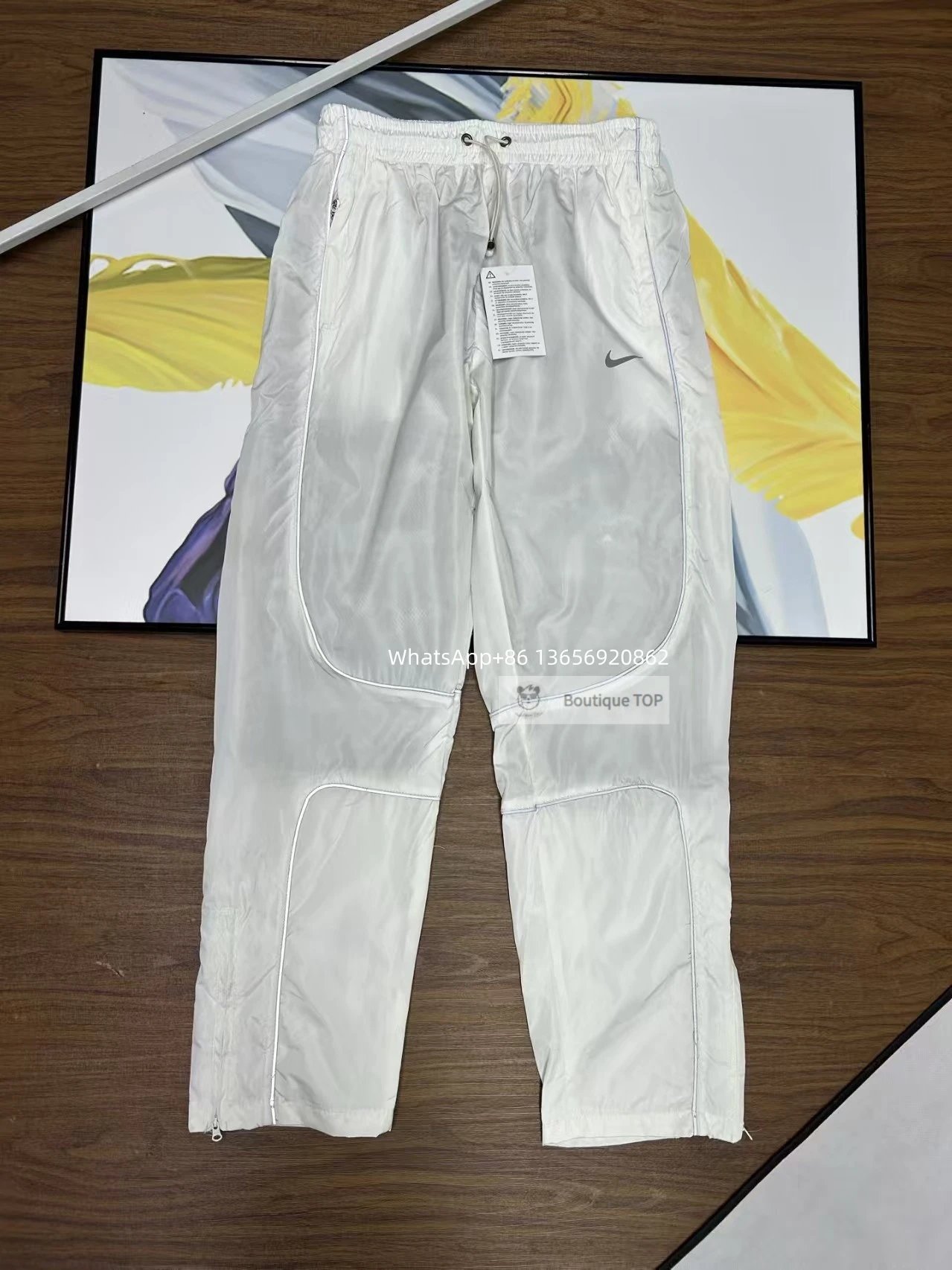 Nike Jackets Color-Block Zip-Up Jacket — 3-White Pants
