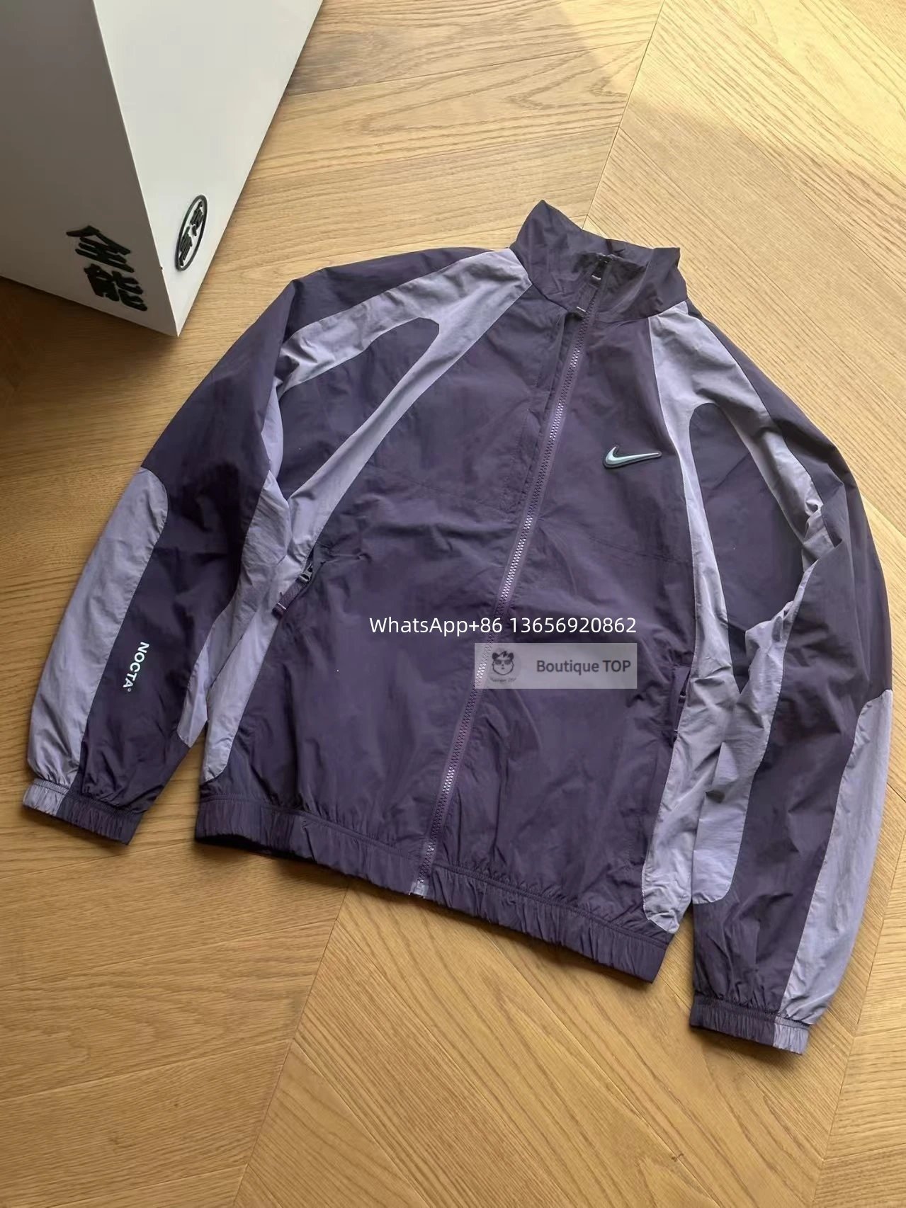 Nike Jackets Color-Block Zip-Up Jacket — 1-Purple Coat
