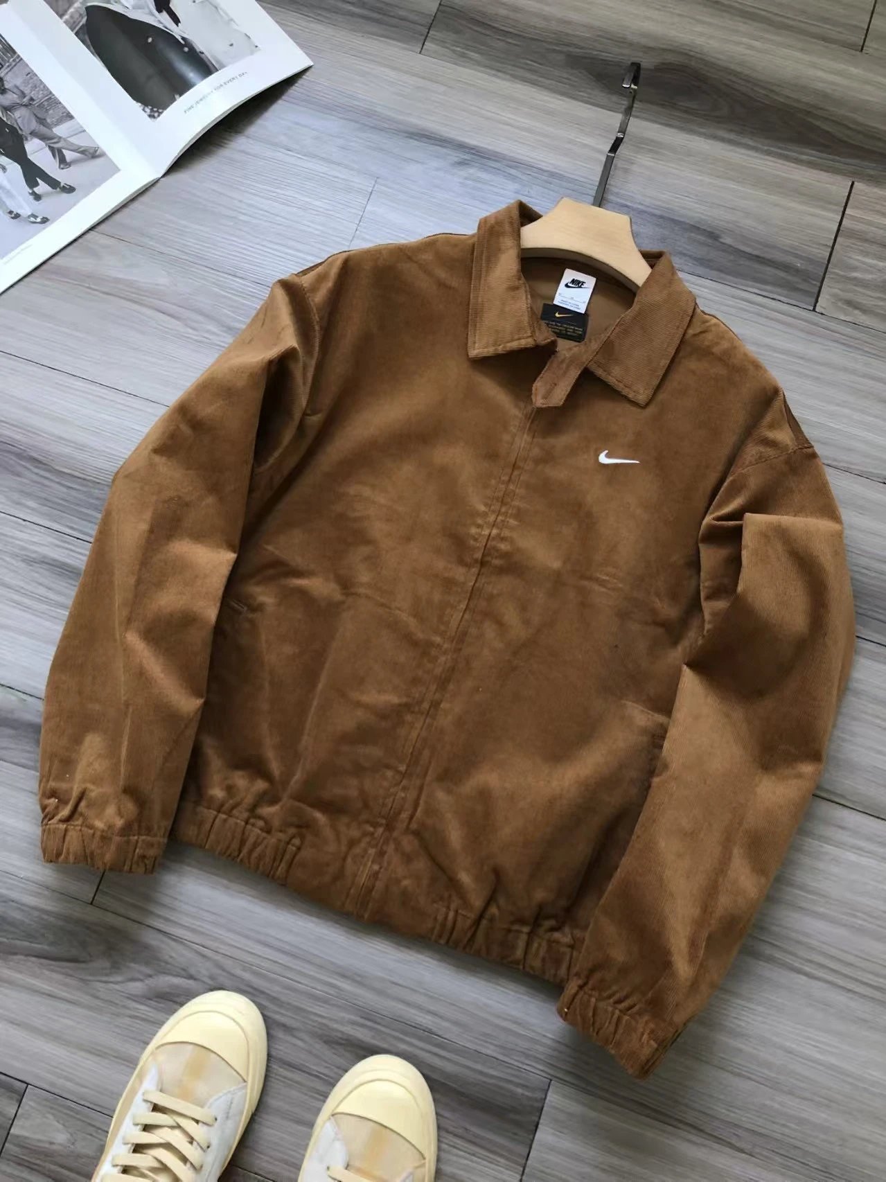 Nike Jackets Color-Block Zip-Up Jacket — 10-Brown Coat