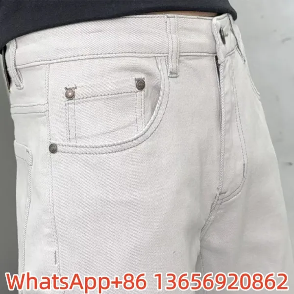 Louis Vuitton Embroidered White Denim Jeans - 10