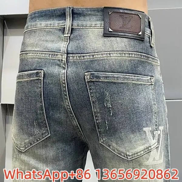 Louis Vuitton Embroidered White Denim Jeans - 15