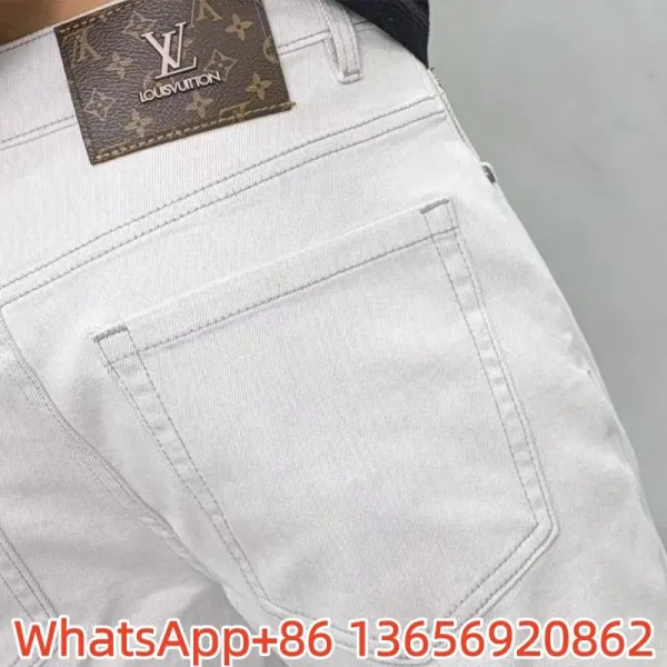 Louis Vuitton Embroidered White Denim Jeans - 9