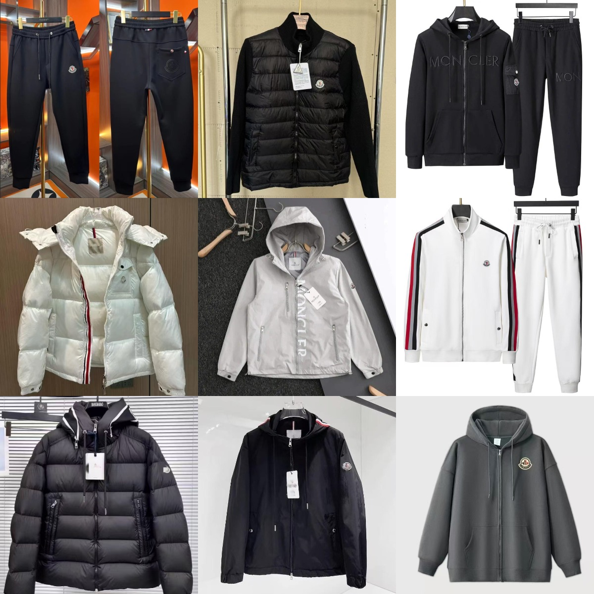 Moncler Jackets and Pants Collection [Multiple Styles Including Puffer, Hoodies, Track Sets]