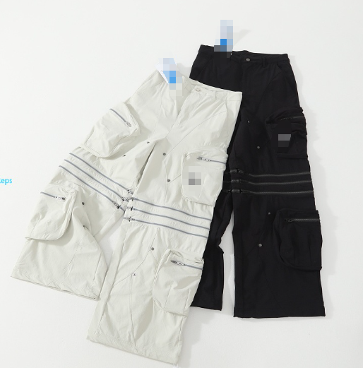 Pocket Multi-Zip Crane Pants