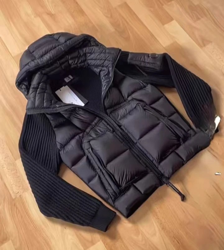 CP Down Jacket with Knitted Sleeves