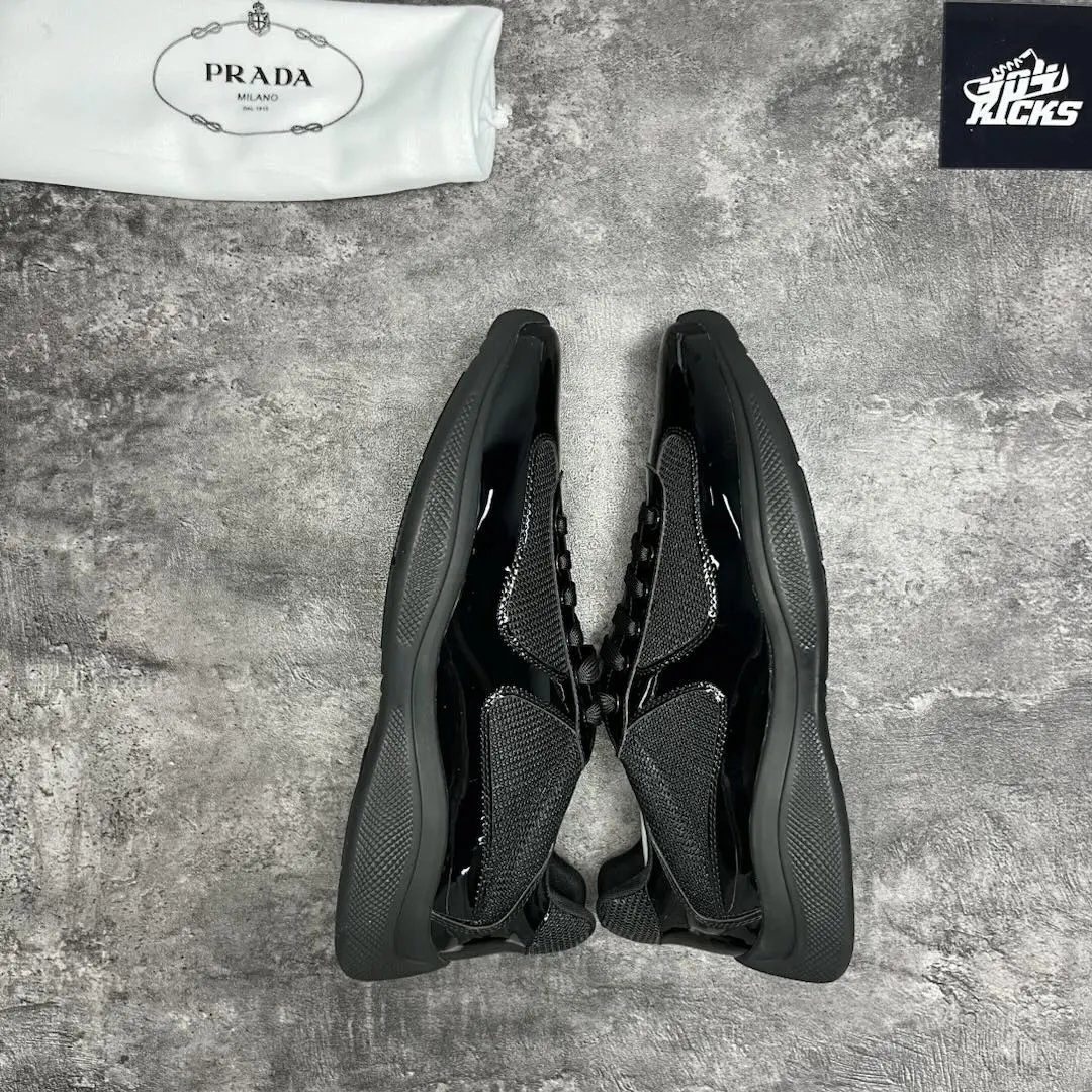 Prada America's Cup Low Black Patent Leather
