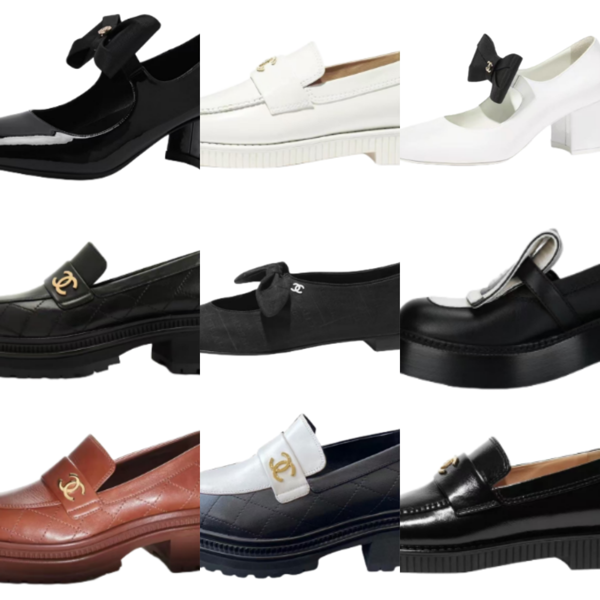 Chanel Leather Shoes Bow Cap-Toe Ballet Flats image 1