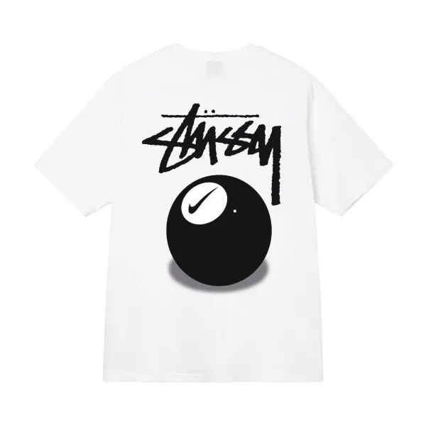 Stussy Eight Ball White T-Shirt - 1