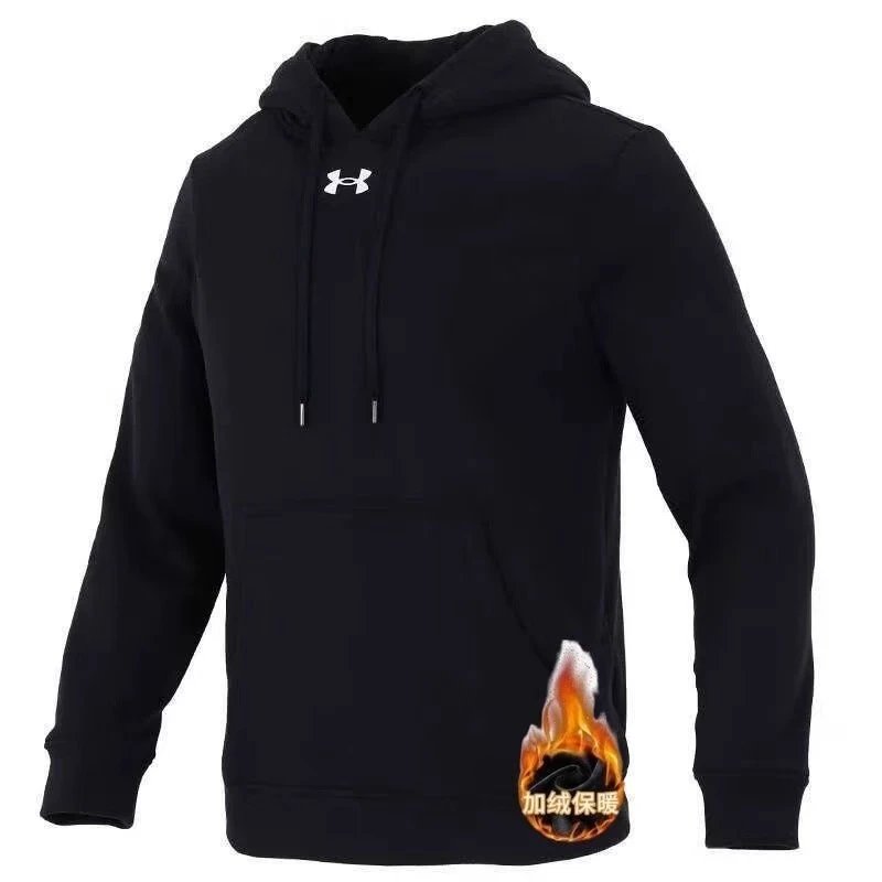 Under Armour Jackets Zip-Front Sports Jacket — UA Hoodie – Black Fleece-lined Style
