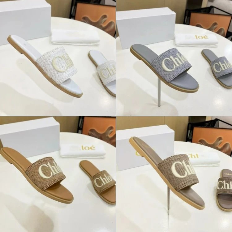 Chloé Woody Flat Slide Sandals - 007730